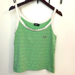 Dolce & Gabbana Green Striped Tank. Size Large